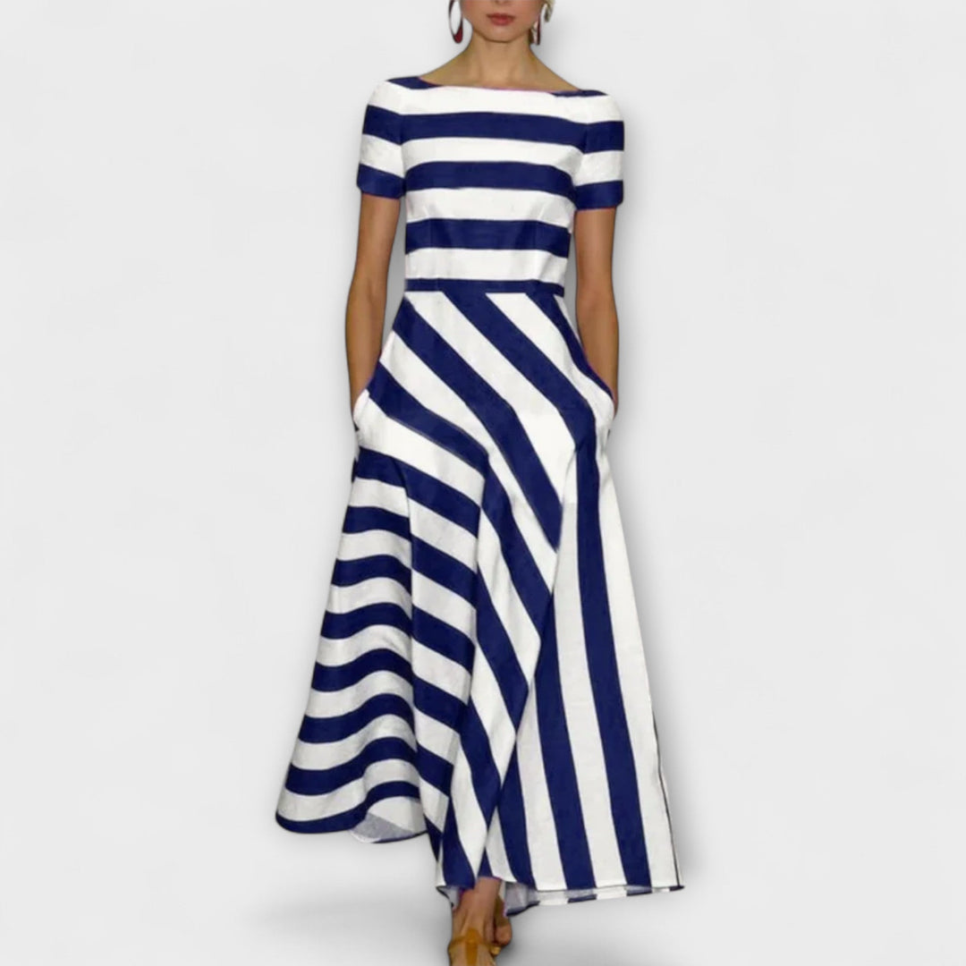 Ariela | Robe Maxi en A Rayée