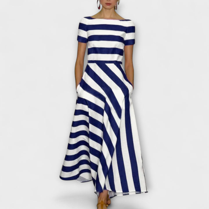 Ariela | Robe Maxi en A Rayée