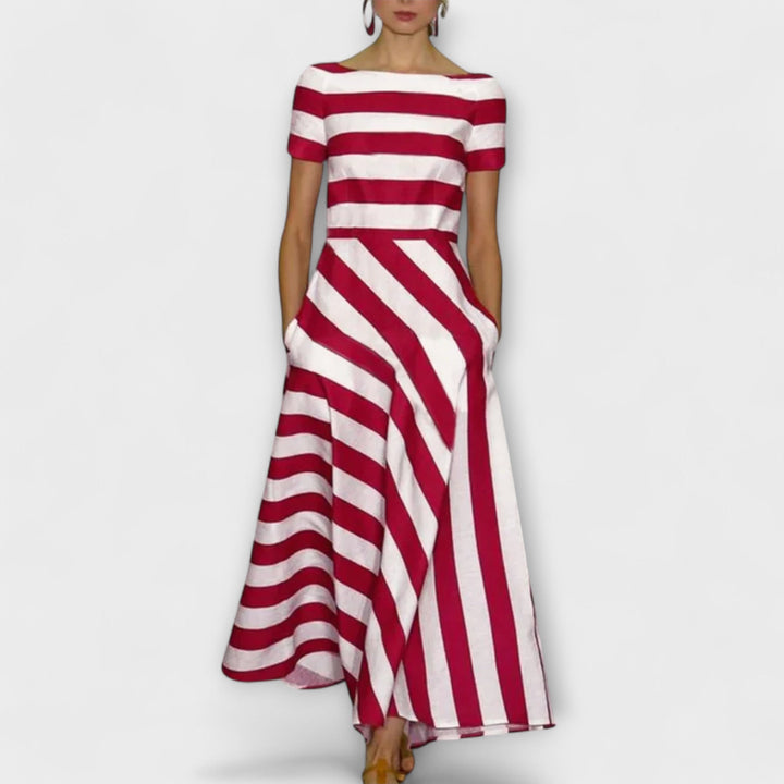 Ariela | Robe Maxi en A Rayée