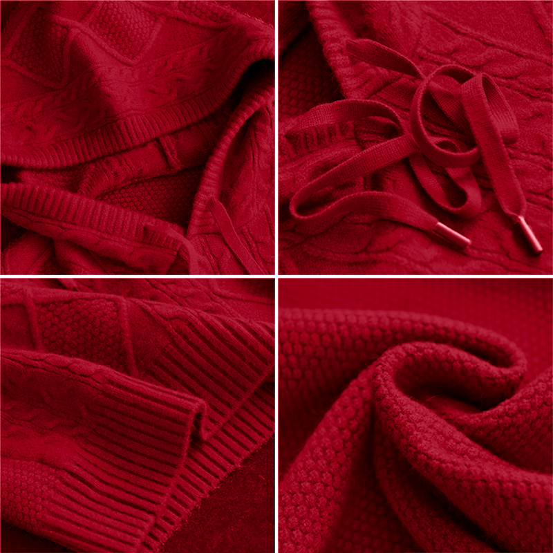 Emily | Pull à capuche en tricot torsadé