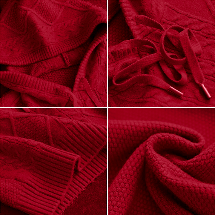 Emily | Pull à capuche en tricot torsadé