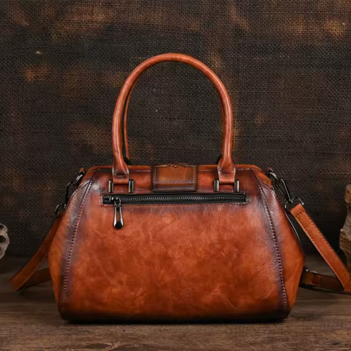 Florina - Sac à main en cuir avec gravure et motif floral