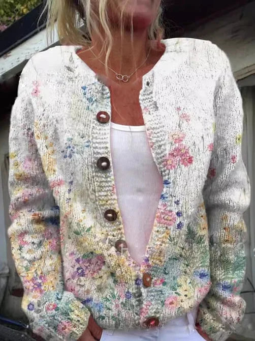 Villeneuve™ - Élégant Cardigan Floral