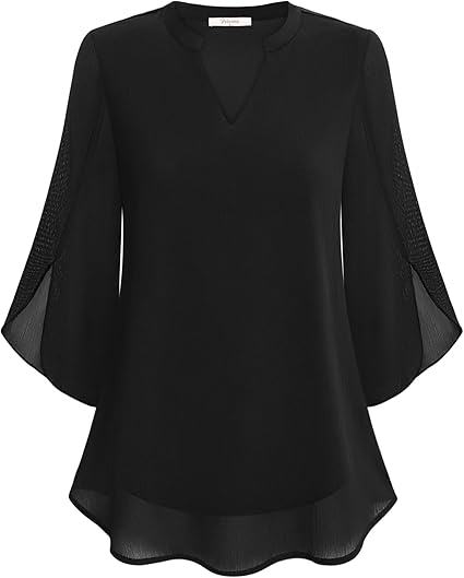 Perrine – Blouse en Chiffon A-ligne