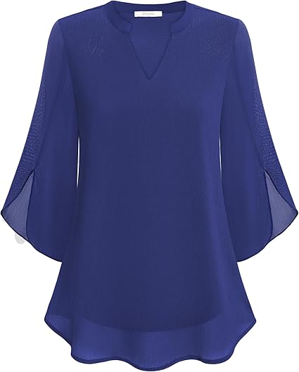 Perrine – Blouse en Chiffon A-ligne