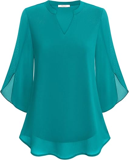 Perrine – Blouse en Chiffon A-ligne