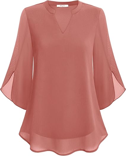 Perrine – Blouse en Chiffon A-ligne