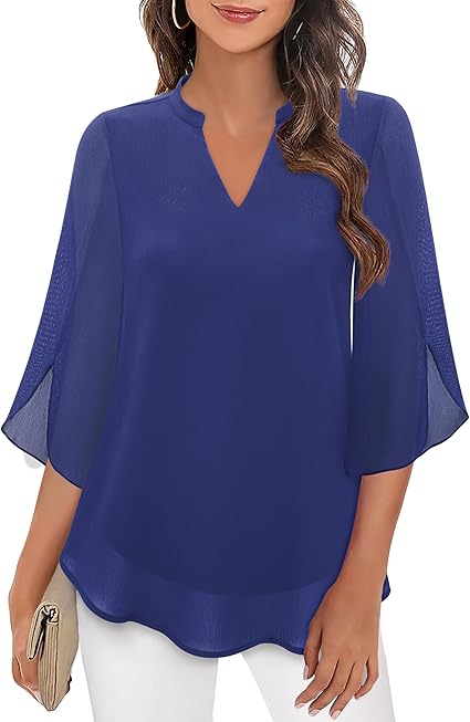 Perrine – Blouse en Chiffon A-ligne