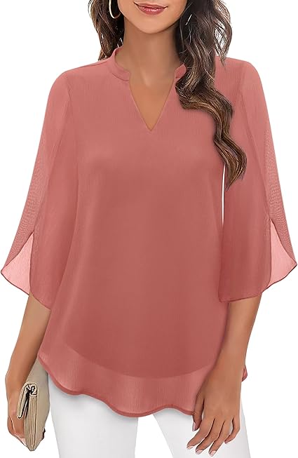Perrine – Blouse en Chiffon A-ligne