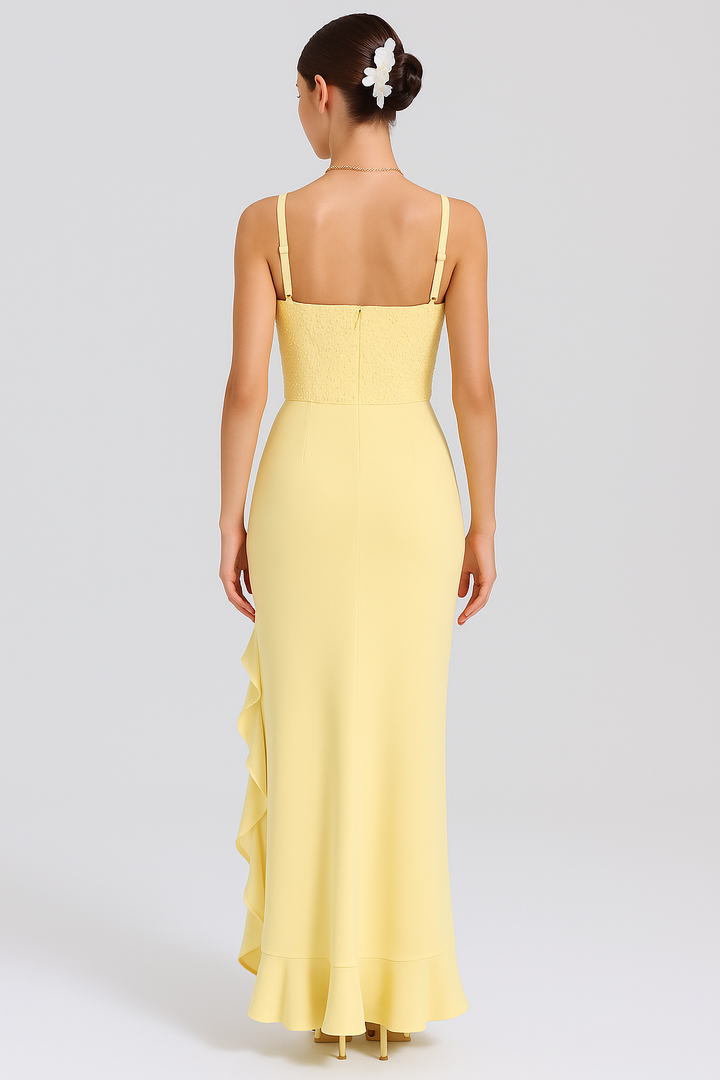 Bella| Robe en Satin avec Volants