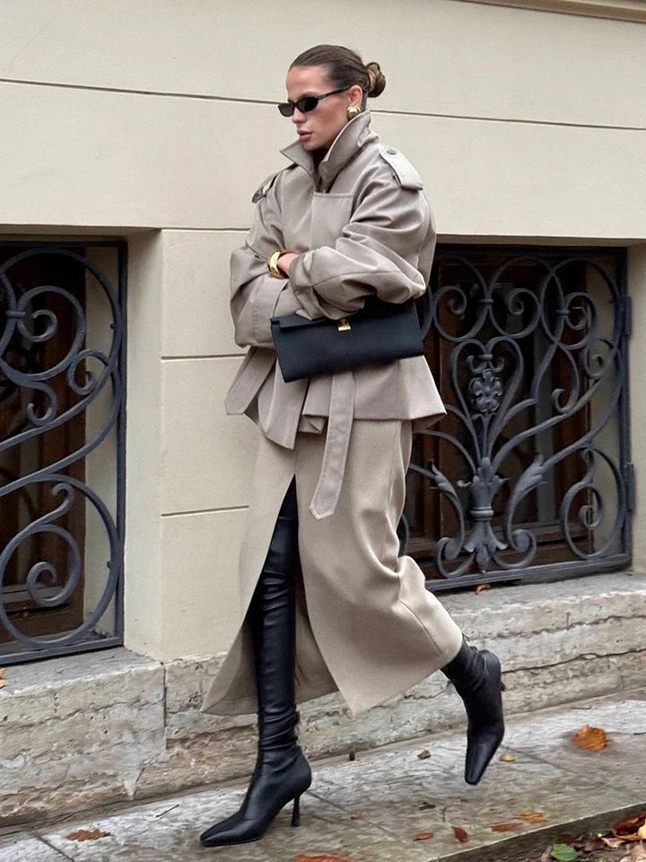 Villeneuve™ – Manteau Ceinturé Élégant