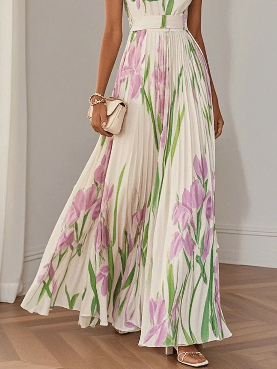 Felisa | Élégant robe longue à fleurs