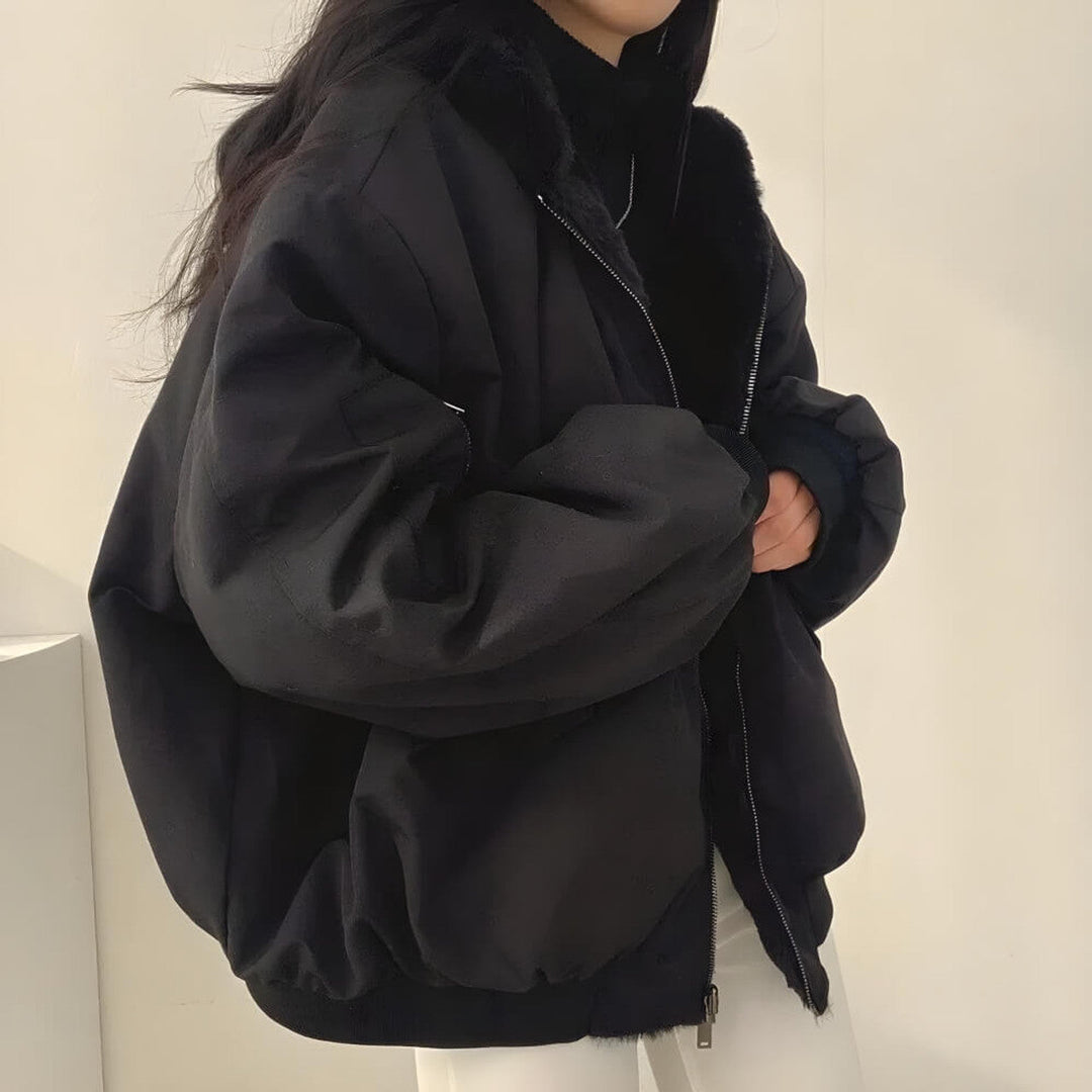 Villeneuve™ - Veste à capuche réversible en laine teddy